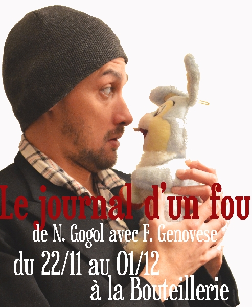 Affiche. Soirée russe - le journal d'un fou de N. Gogol. 2013-11-22